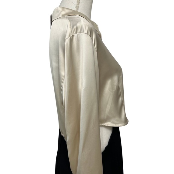 Other Stories Cut Out Mini Shirt Dress Black And White Size 12 NWT Retail $149 - Picture 5 of 8